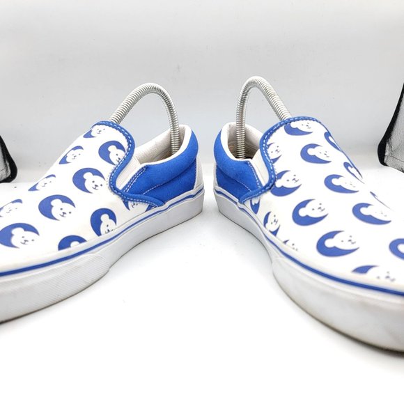 Vans X Choc Hospital White Blue Casual Slip On Shoes - Mens 6.5 - Womens 8 - Picture 3 of 12
